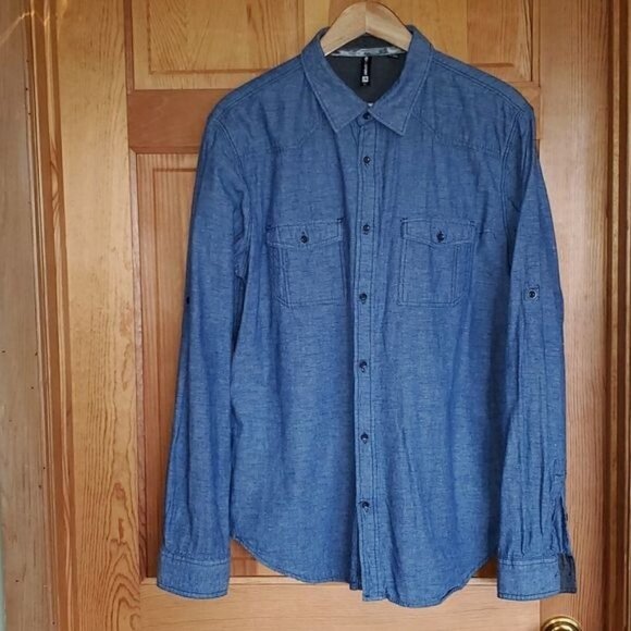 LAST CHANCE Ocean Current Full Button Down Sz XL Blouse w Possible Roll-up Slvs - Picture 2 of 14